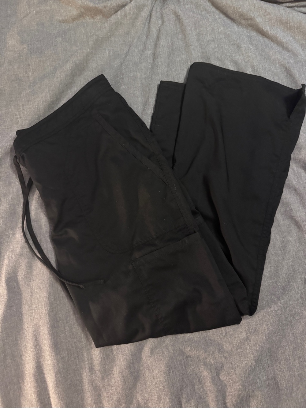 Women’s Black Drawstring Pants - Casual & Comfortable scrub